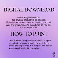 Music On World Off Printable Wall Art Poster