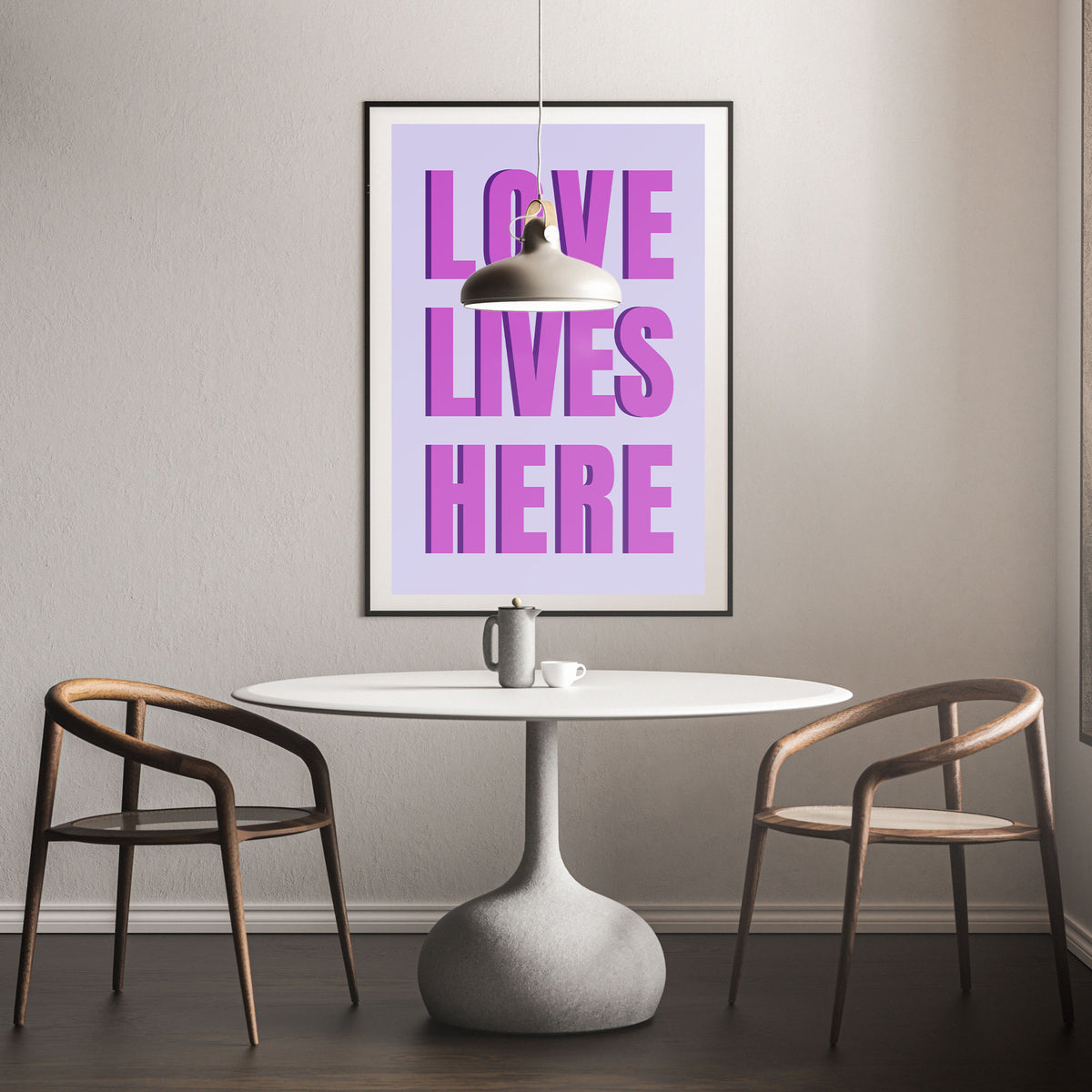 Love Lives Here Printable Wall Art Poster