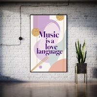 Music Is a Love Language Printable Wall Art Poster
