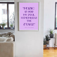 Music Is How My Soul Remembers the Stars Printable Wall Art Poster