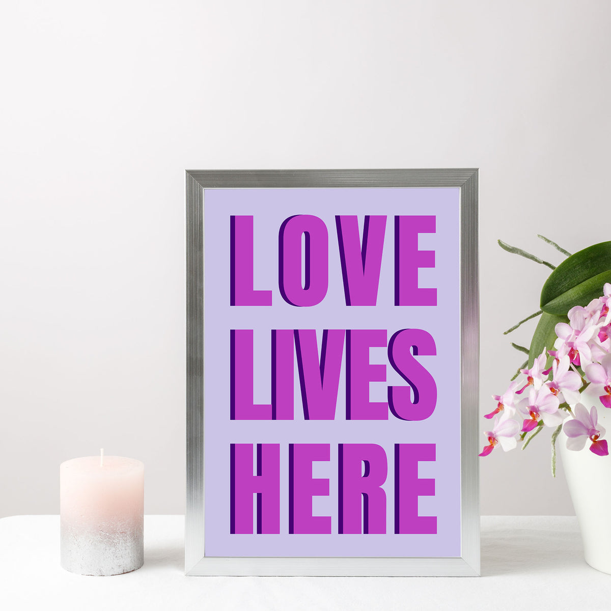Love Lives Here Printable Wall Art Poster