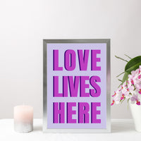 Love Lives Here Printable Wall Art Poster