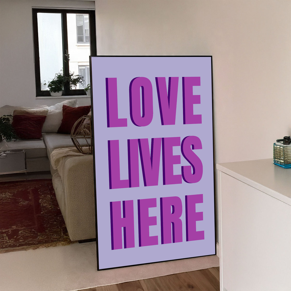 Love Lives Here Printable Wall Art Poster