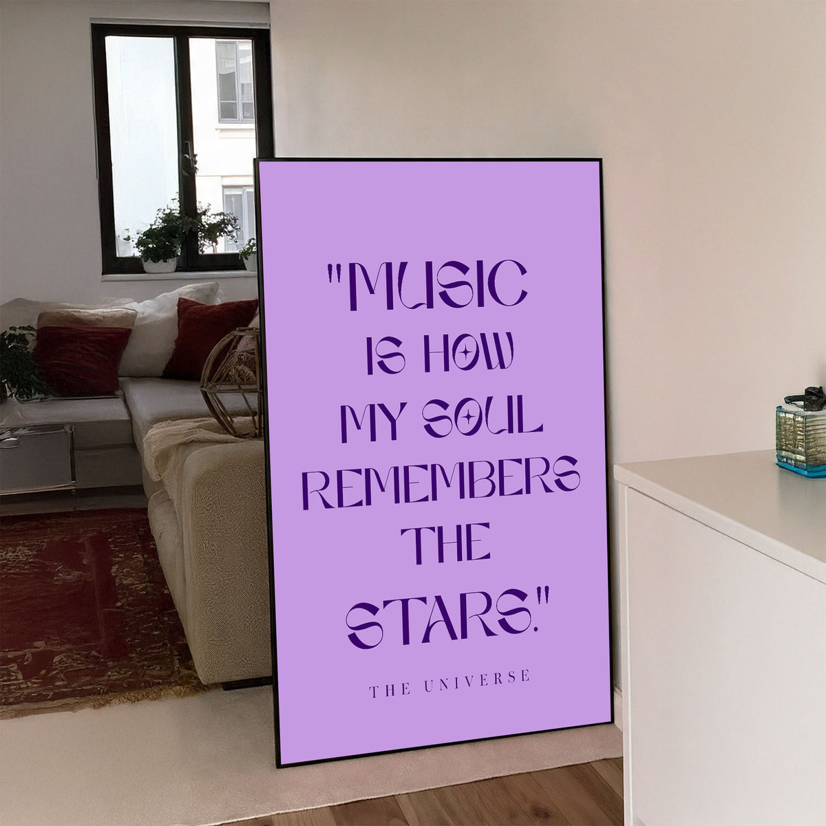 Music Is How My Soul Remembers the Stars Printable Wall Art Poster