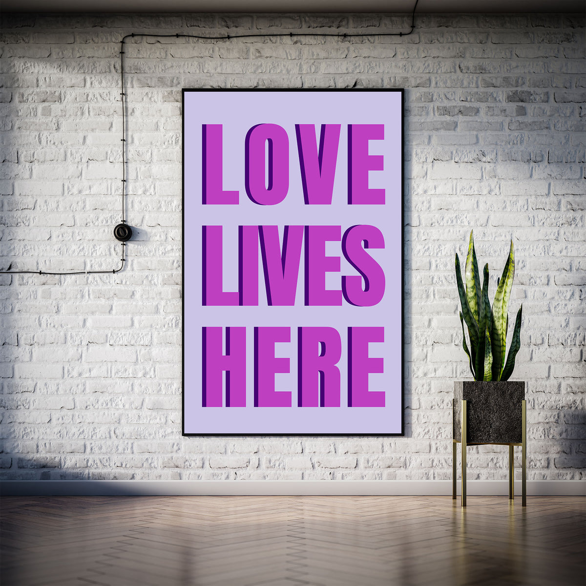 Love Lives Here Printable Wall Art Poster