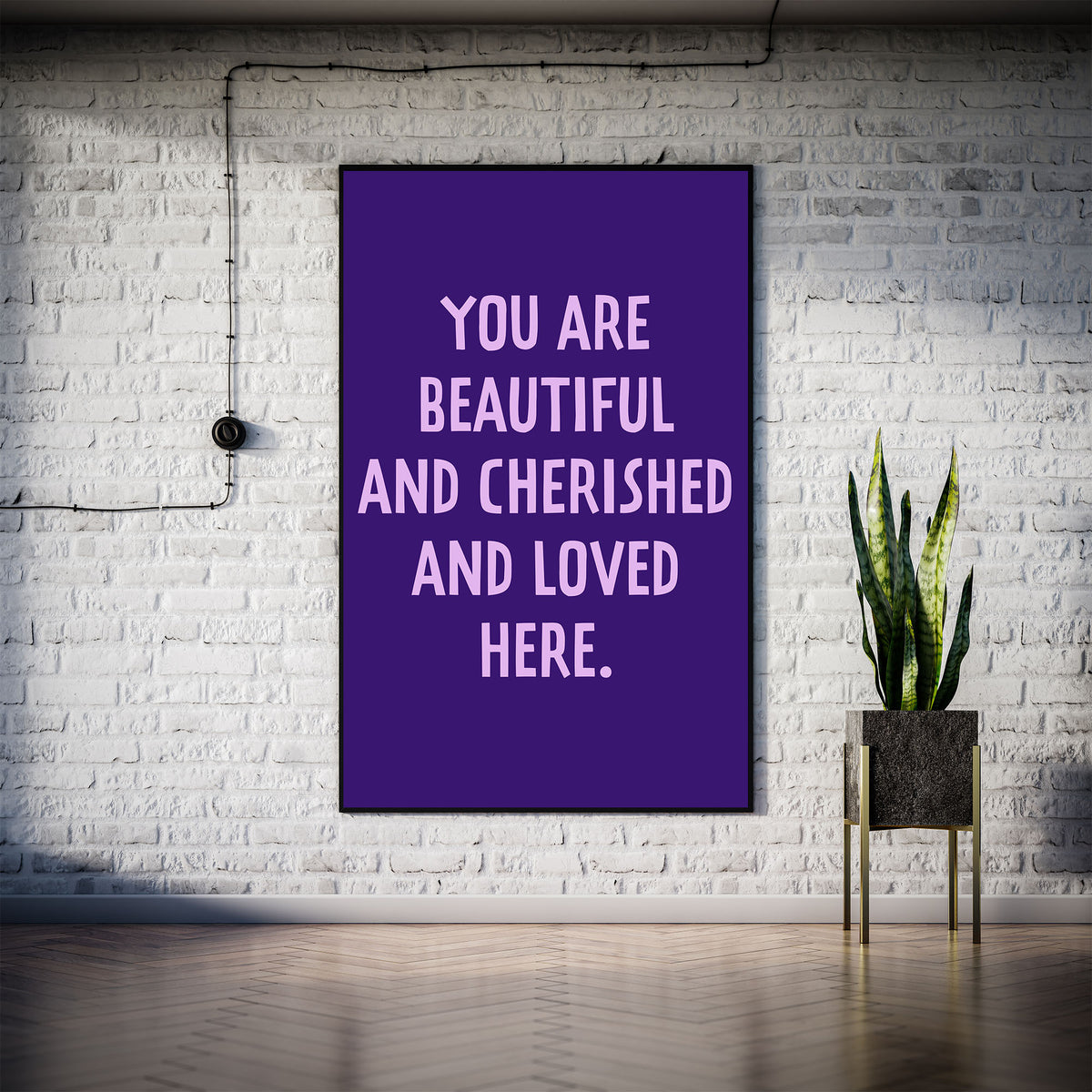 You Are Beautiful and Loved Printable Wall Art Poster