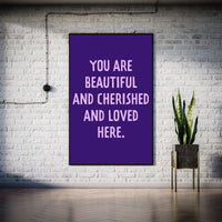 You Are Beautiful and Loved Printable Wall Art Poster