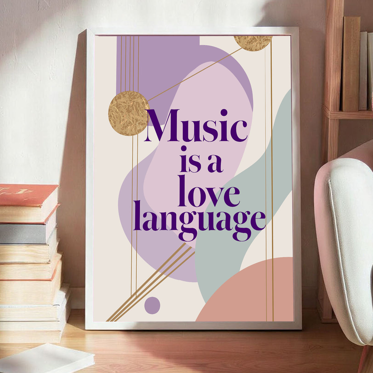 Music Is a Love Language Printable Wall Art Poster