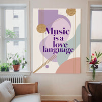 Music Is a Love Language Printable Wall Art Poster