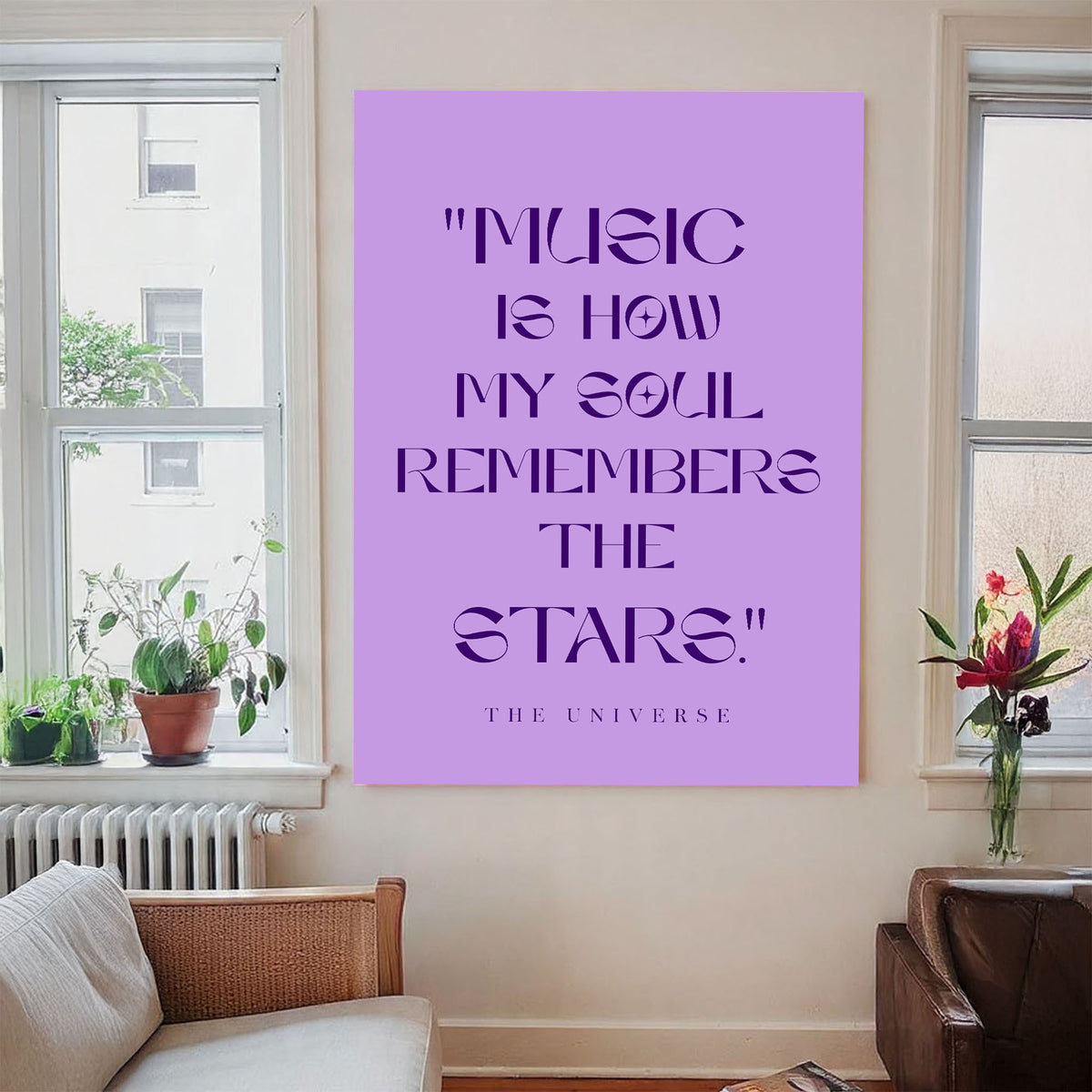 Music Is How My Soul Remembers the Stars Printable Wall Art Poster