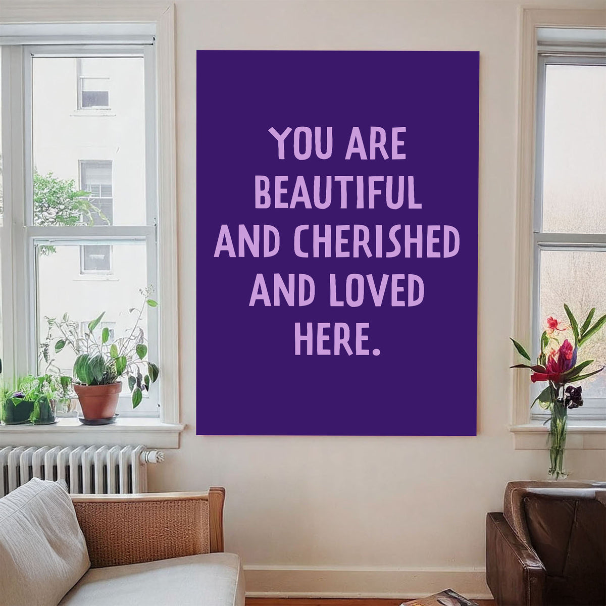 You Are Beautiful and Loved Printable Wall Art Poster