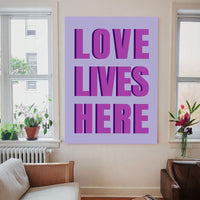Love Lives Here Printable Wall Art Poster