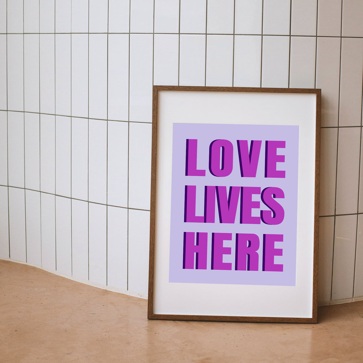 Love Lives Here Printable Wall Art Poster