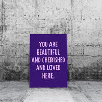 You Are Beautiful and Loved Printable Wall Art Poster