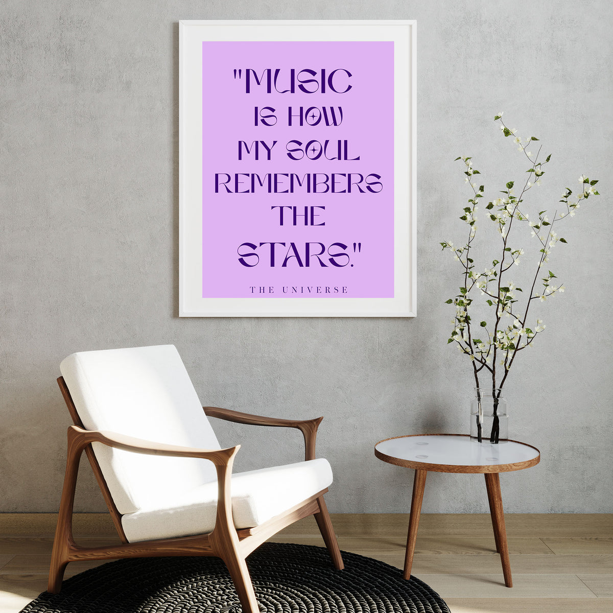 Music Is How My Soul Remembers the Stars Printable Wall Art Poster