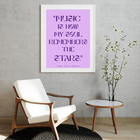 Music Is How My Soul Remembers the Stars Printable Wall Art Poster