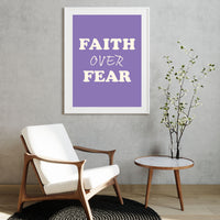 Faith Over Fear Printable Wall Art Poster