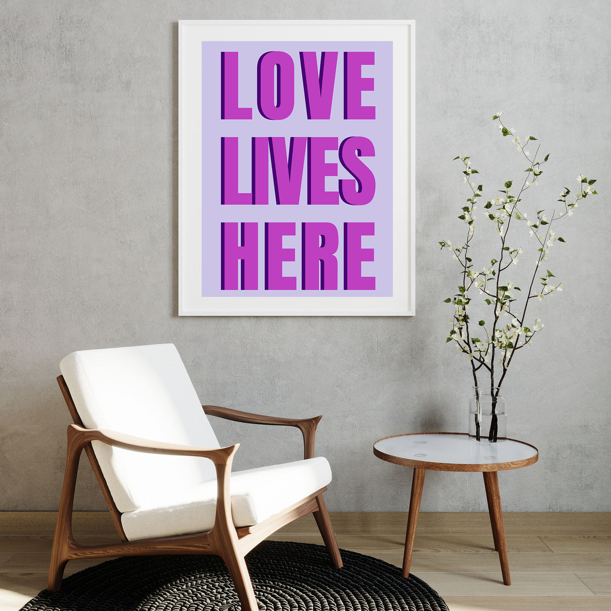 Love Lives Here Printable Wall Art Poster