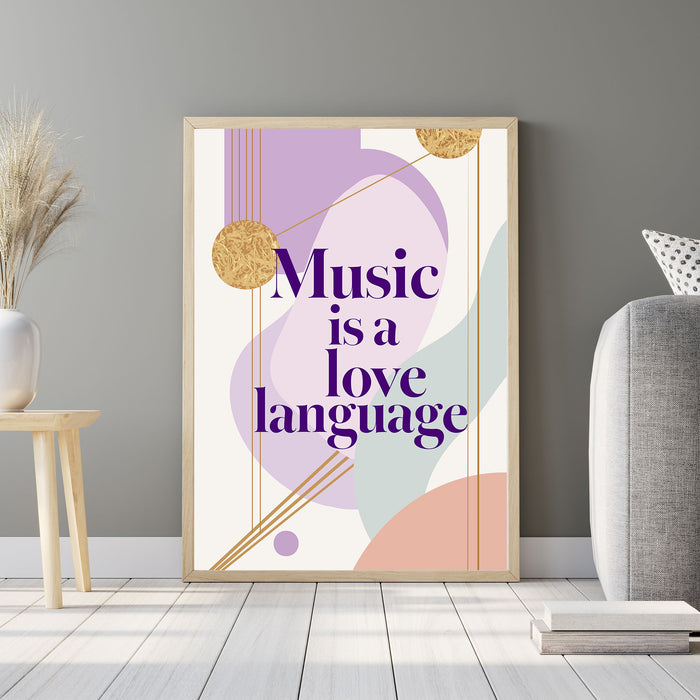 Music Is a Love Language Printable Wall Art Poster