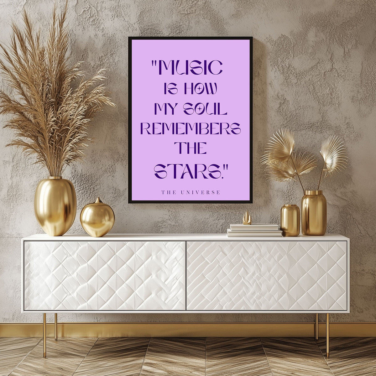 Music Is How My Soul Remembers the Stars Printable Wall Art Poster
