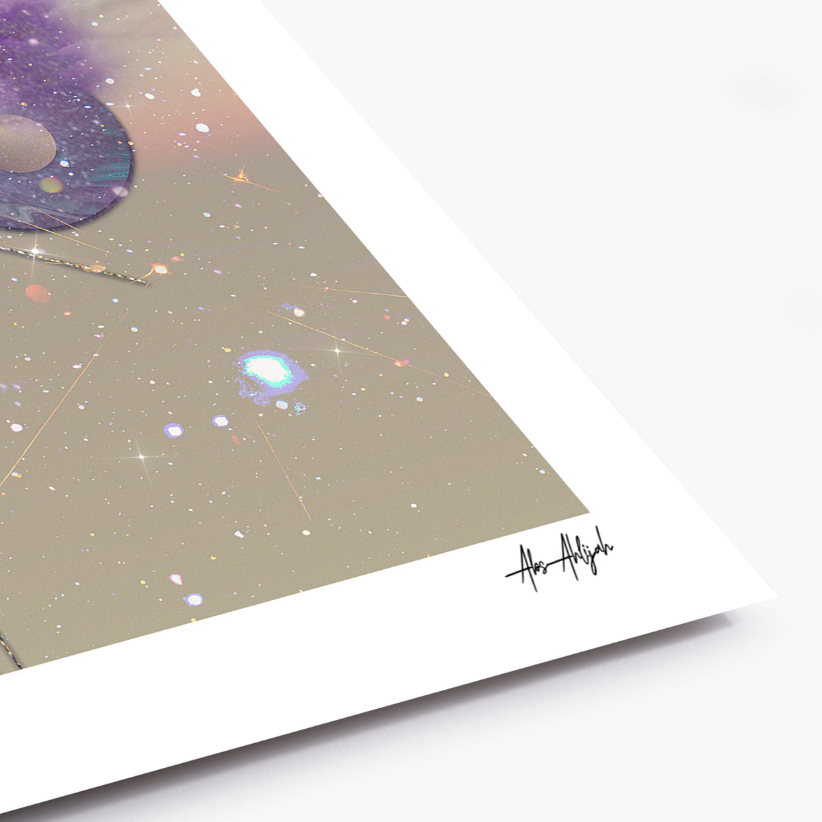 Selah - Goddess of the Violet Moon & Sacred Stars Giclée Print