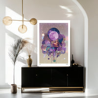 Selah - Goddess of the Violet Moon & Sacred Stars Giclée Print