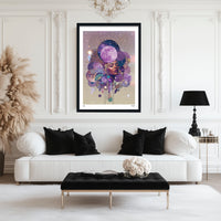 Selah - Goddess of the Violet Moon & Sacred Stars Giclée Print