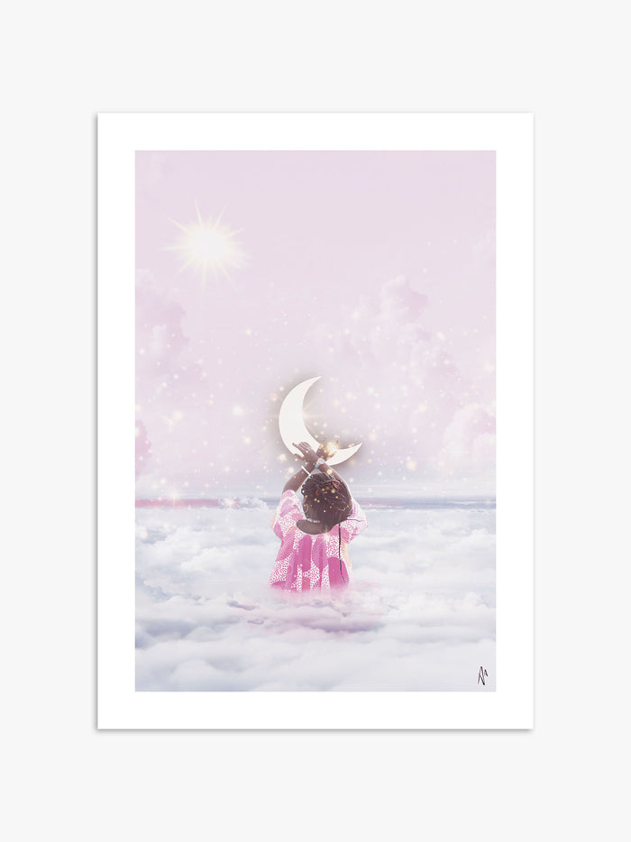 Sarai - Reach For The Moon Art Giclée Print