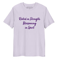 Rooted In Strength, Blossoming In Spirit Print Short Sleeve T-Shirt